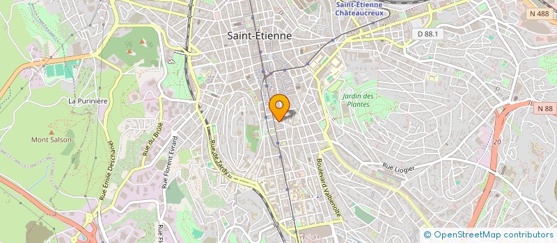 localisation de l'entreprise MADAME ELODIE GUENOT  SAINT-ETIENNE