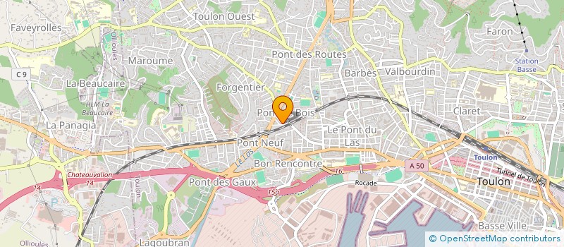 localisation de l'entreprise MADAME ELODIE GUERDER  TOULON