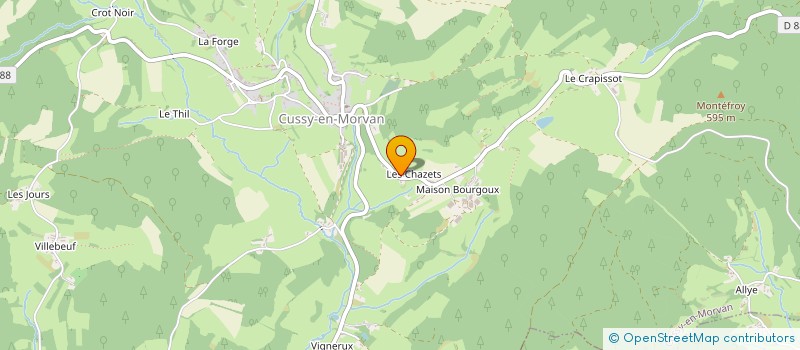 localisation de l'entreprise MADAME ELODIE GUERLACH  CUSSY-EN-MORVAN