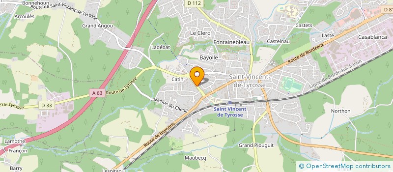 localisation de l'entreprise MADAME ELODIE GUERRIER  SAINT-VINCENT-DE-TYROSSE