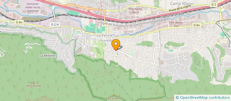 localisation de l'entreprise MADAME ELODIE GUGLIERI  LA PENNE-SUR-HUVEAUNE