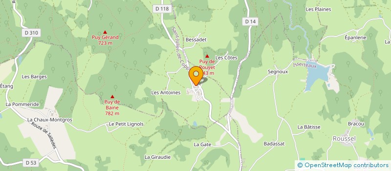 localisation de l'entreprise MADAME ELODIE GUYARD  SAINT-JULIEN-DE-COPPEL