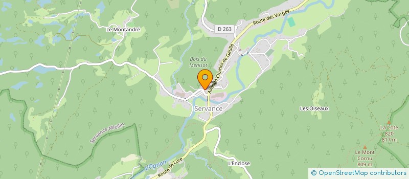 localisation de l'entreprise MADAME ELODIE HELLE  SERVANCE-MIELLIN