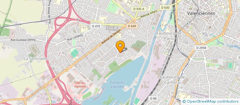 localisation de l'entreprise MADAME ELODIE HENNET à VALENCIENNES
