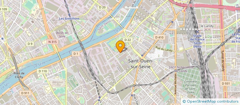 localisation de l'entreprise MADAME ELODIE HENRY  SAINT-OUEN-SUR-SEINE