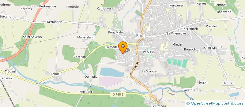 localisation de l'entreprise MADAME ELODIE HERVE  BAUD