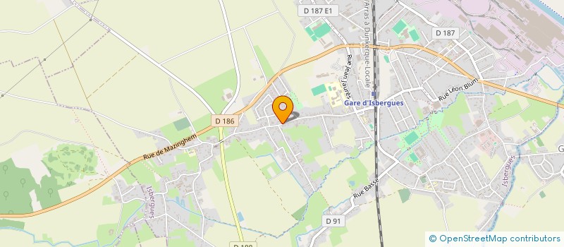 localisation de l'entreprise MADAME ELODIE HIRSON à ISBERGUES
