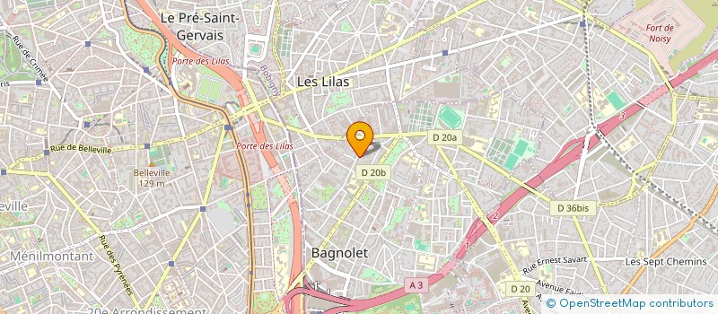 localisation de l'entreprise MADAME ELODIE HOUNDONOUGBO  BAGNOLET