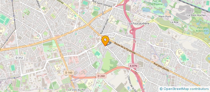 localisation de l'entreprise MADAME ELODIE HUDON  ANGERS