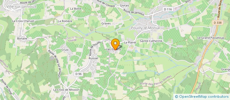 localisation de l'entreprise MADAME ELODIE JACOTTET à PORTE-DES-PIERRES-DOREES