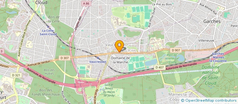 localisation de l'entreprise MADAME ELODIE JACQUET  VAUCRESSON