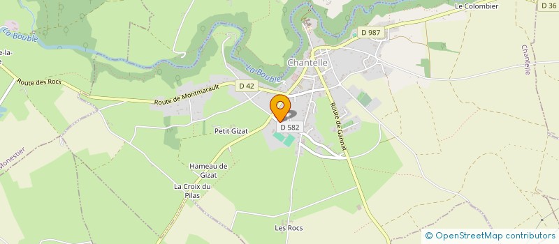 localisation de l'entreprise MADAME ELODIE JAFFRELOT  CHANTELLE