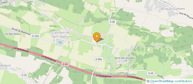 localisation de l'entreprise MADAME ELODIE JARLAN  CASTILLON-DE-SAINT-MARTORY