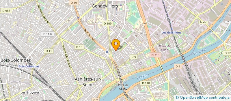 localisation de l'entreprise MADAME ELODIE JEANNE  GENNEVILLIERS