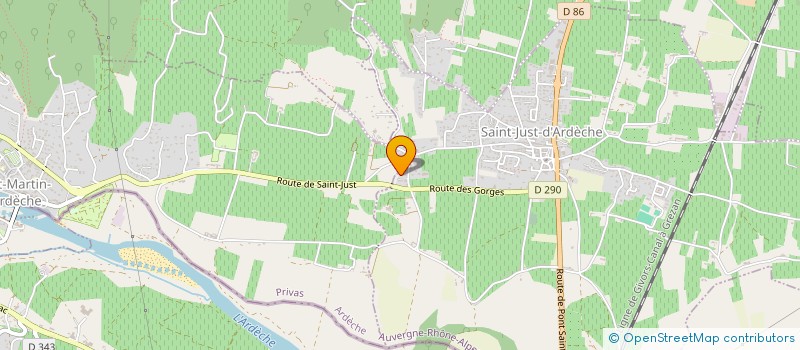 localisation de l'entreprise MADAME ELODIE JOLY  SAINT-JUST-D'ARDECHE