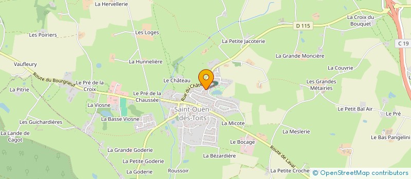 localisation de l'entreprise MADAME ELODIE KERROS  SAINT-OUEN-DES-TOITS