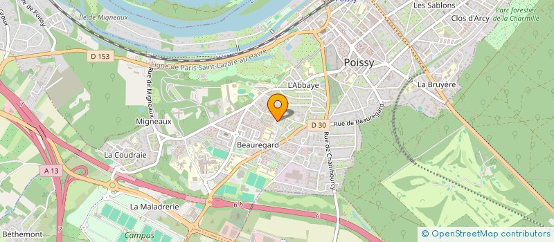 localisation de l'entreprise MADAME ELODIE KOEGER à POISSY