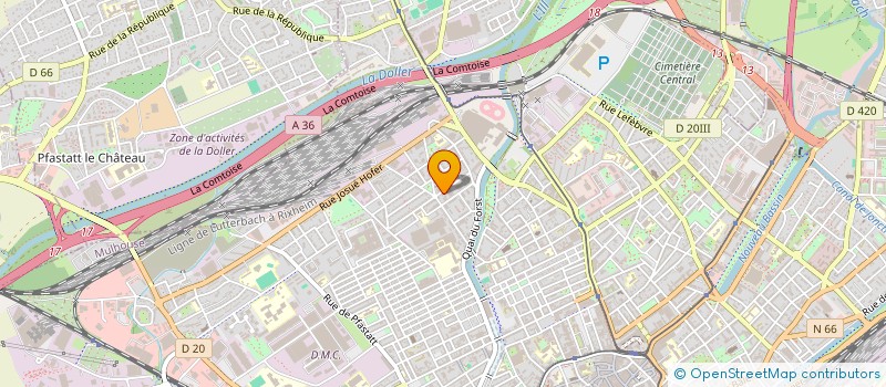 localisation de l'entreprise MADAME ELODIE KUNTZ  MULHOUSE