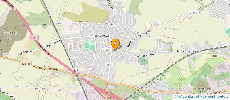 localisation de l'entreprise MADAME ELODIE KUNZLI  ESCAUDAIN