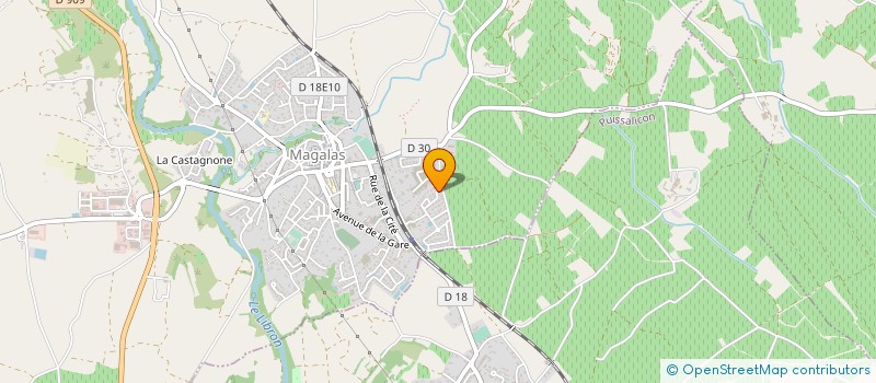 localisation de l'entreprise MADAME ELODIE LABORDE  MAGALAS