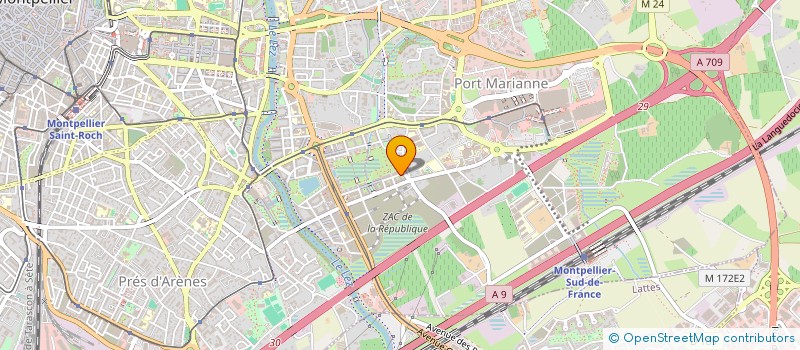 localisation de l'entreprise MADAME ELODIE LAGRANGE à MONTPELLIER