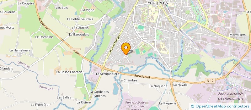 localisation de l'entreprise MADAME ELODIE LAISNE  FOUGERES