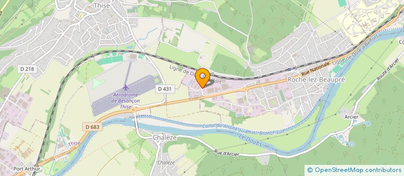 localisation de l'entreprise MADAME ELODIE LALANNE  ROCHE LEZ BEAUPRE