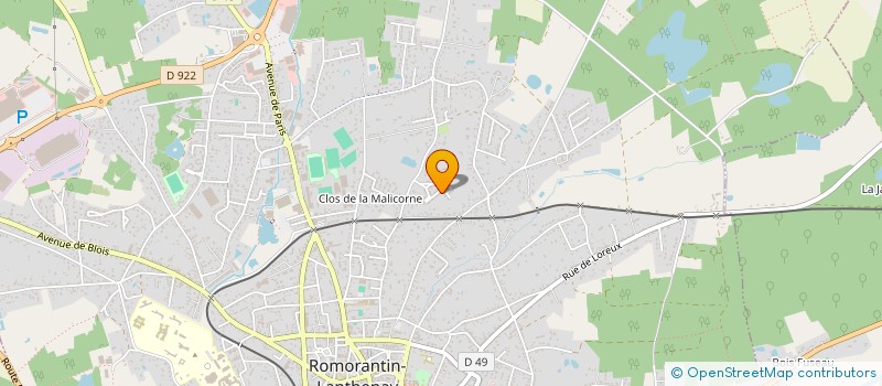 localisation de l'entreprise MADAME ELODIE LAMOT  ROMORANTIN-LANTHENAY