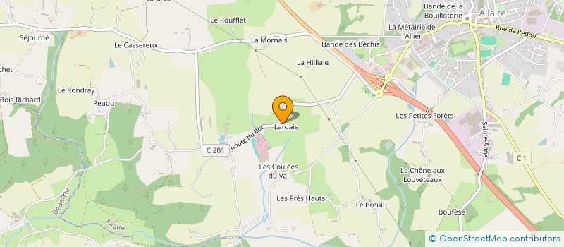 localisation de l'entreprise MADAME ELODIE LAMOUR à ALLAIRE