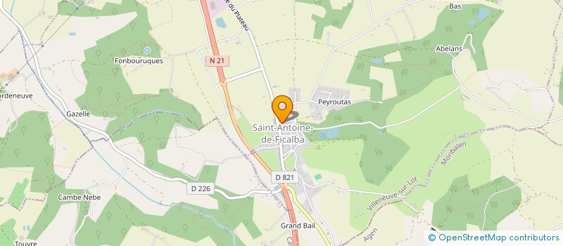 localisation de l'entreprise MADAME ELODIE LANDAIS  SAINT-ANTOINE-DE-FICALBA