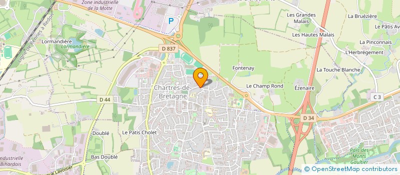 localisation de l'entreprise MADAME ELODIE LARVOR  CHARTRES-DE-BRETAGNE