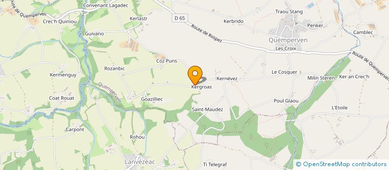 localisation de l'entreprise MADAME ELODIE LASBLEIZ  COATREVEN