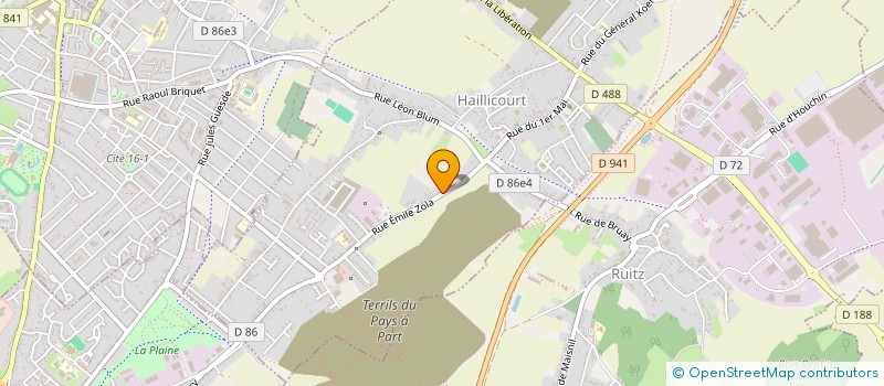 localisation de l'entreprise MADAME ELODIE LAZAREK  HAILLICOURT