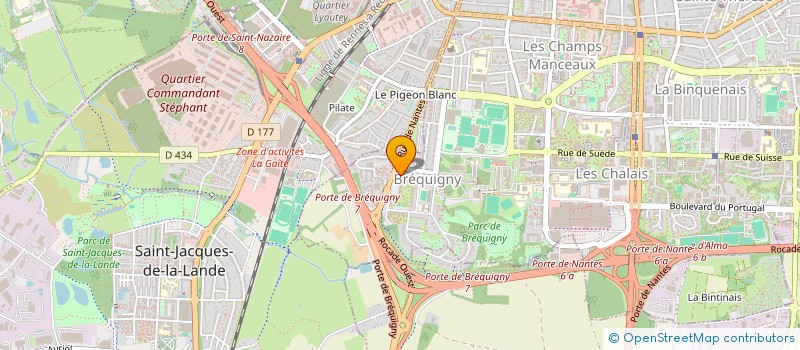 localisation de l'entreprise MADAME ELODIE LE BRIS  RENNES