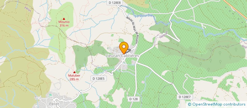 localisation de l'entreprise MADAME ELODIE LE GUILLARME  LIEURAN-CABRIERES