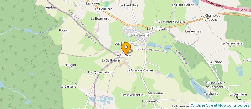 localisation de l'entreprise MADAME ELODIE LE MONNIER  LA GRAVELLE