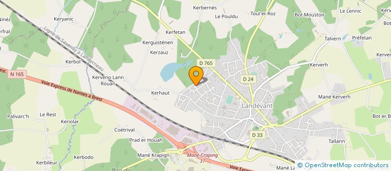 localisation de l'entreprise MADAME ELODIE LE NILIOT à LANDEVANT