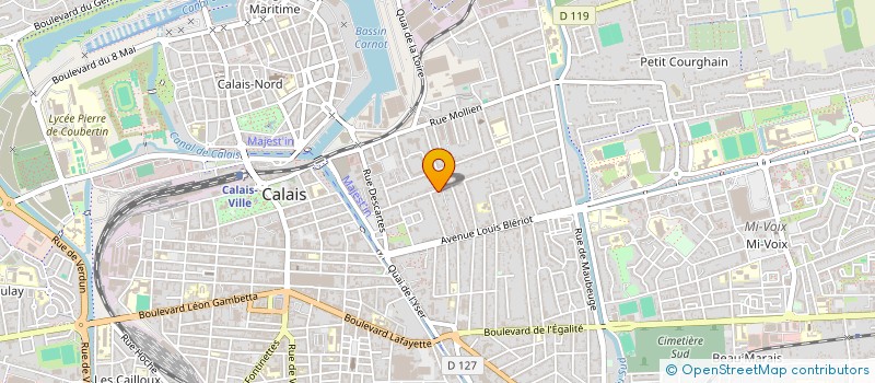 localisation de l'entreprise MADAME ELODIE LEBAS  CALAIS