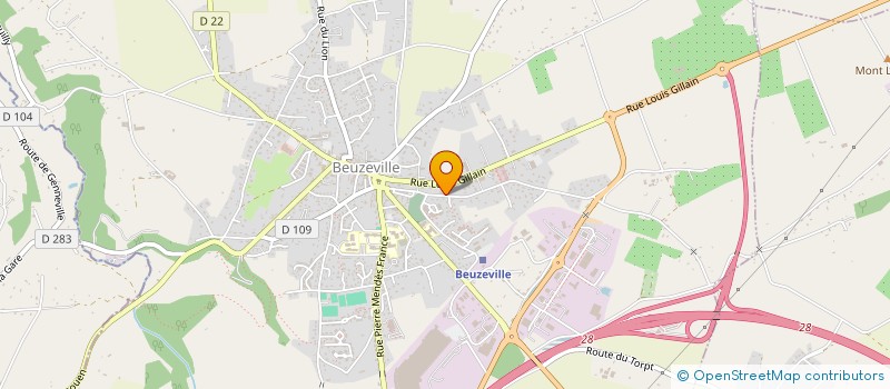 localisation de l'entreprise MADAME ELODIE LECLERC  BEUZEVILLE