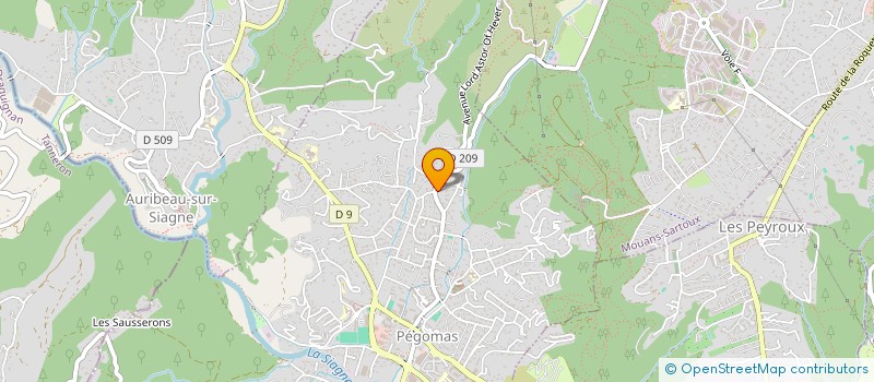 localisation de l'entreprise MADAME ELODIE LECLERCQ  PEGOMAS