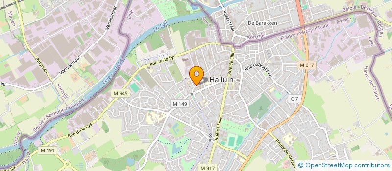 localisation de l'entreprise MADAME ELODIE LEFEBVRE  HALLUIN