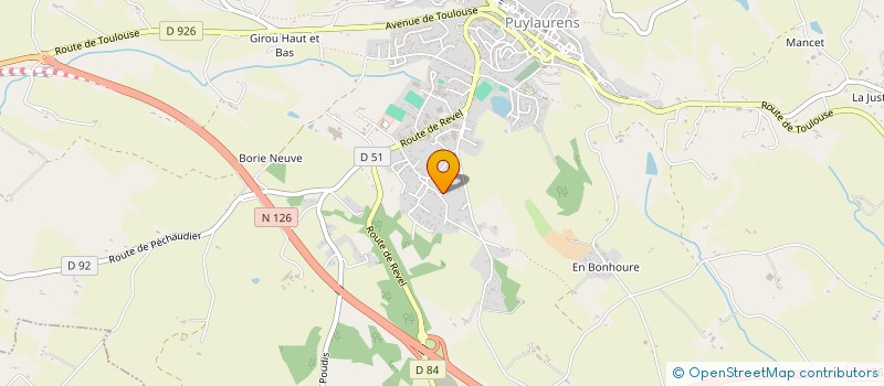 localisation de l'entreprise MADAME ELODIE LEGRAND  PUYLAURENS