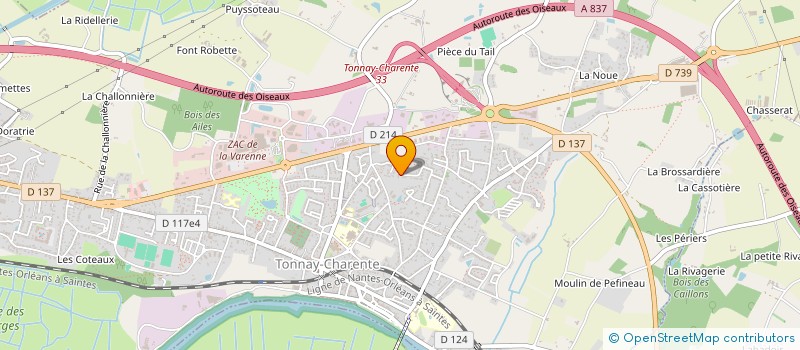 localisation de l'entreprise MADAME ELODIE LEGRAND  TONNAY-CHARENTE