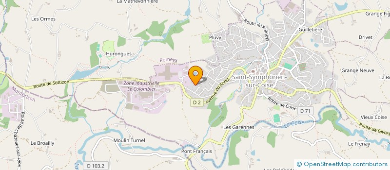 localisation de l'entreprise MADAME ELODIE LEGRAND  SAINT-SYMPHORIEN-SUR-COISE