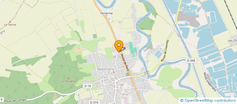 localisation de l'entreprise MADAME ELODIE LEMOINE  APPOIGNY