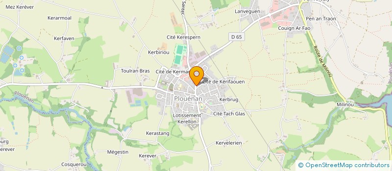 localisation de l'entreprise MADAME ELODIE MADEC  PLOUENAN