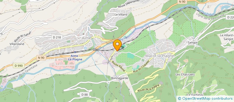 localisation de l'entreprise MADAME ELODIE MAHMOOD  LA PLAGNE TARENTAISE