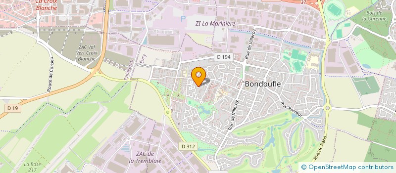 localisation de l'entreprise MADAME ELODIE MAHON  BONDOUFLE