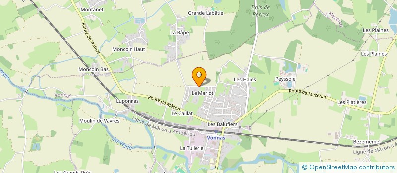 localisation de l'entreprise MADAME ELODIE MAILLIERE à VONNAS