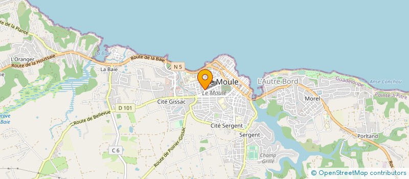 localisation de l'entreprise MADAME ELODIE MANGIAVACCA à LE MOULE